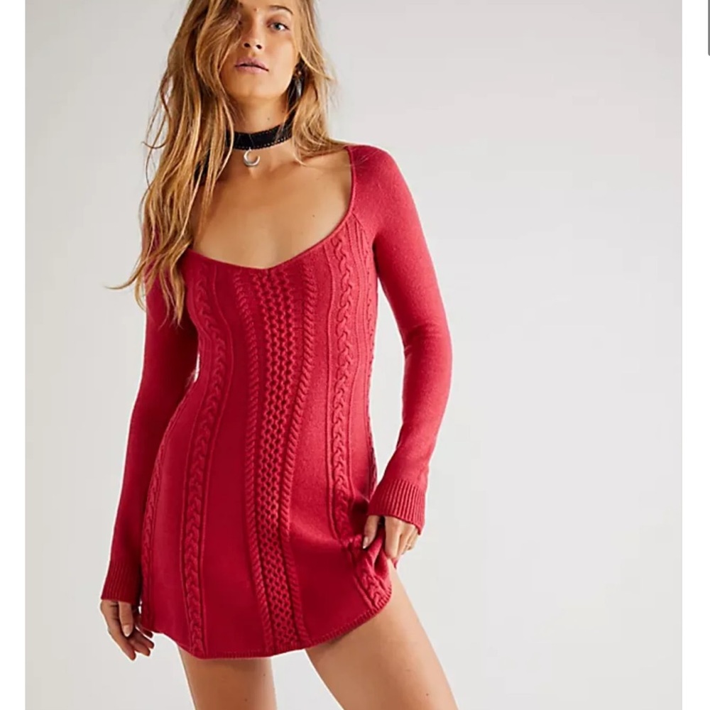 Free People Sweater Mini Dress